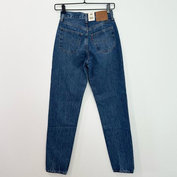 Levi’s 501 ‘81 Jeans Blue Beauty Medium Wash Mom Jean Tapered Leg  size 23 - Picture 2 of 11